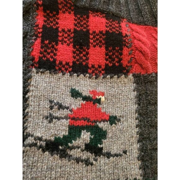 Vintage Ralph Lauren Sweater Women's Medium Hand Knit Wool Christmas - Picture 6 of 6